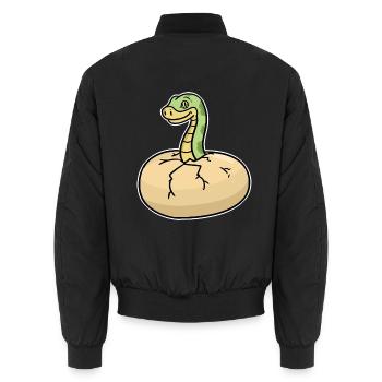 Faszinierende Python Würgeschlange - Unisex Bomberjacke - Schwarz - Hinten - AI Model Male 185 light (185cm)
