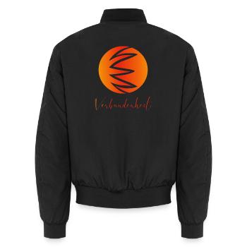 Verbundenheit Paare seelenverwandt - Unisex Bomberjacke - Schwarz - Hinten - AI Model Male 185 light (185cm)
