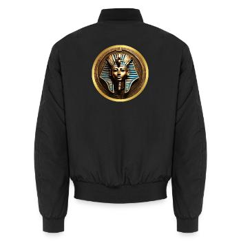 Ägyptische Zeremonie Drei Wächter - Unisex Bomberjacke - Schwarz - Hinten - AI Model Male 185 light (185cm)