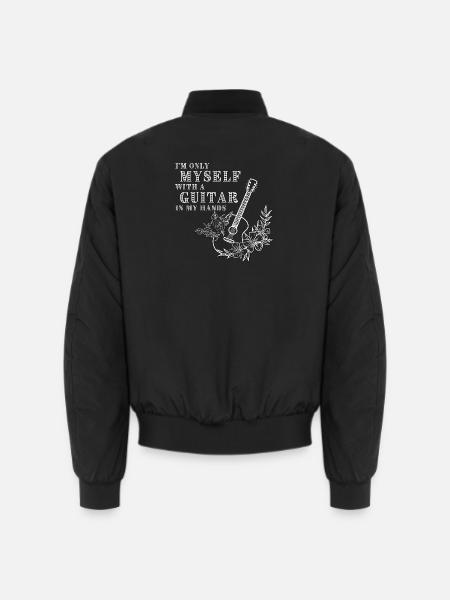 Ich bin nur ich selbst mit einer Gitarre in der Hand - Unisex Bomberjacke - Schwarz