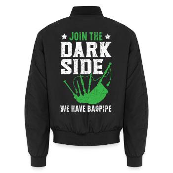 Join The Dark Side Wir haben Dudelsack Dudelsack - Unisex Bomberjacke - Schwarz - Hinten - AI Model Male 185 light (185cm)