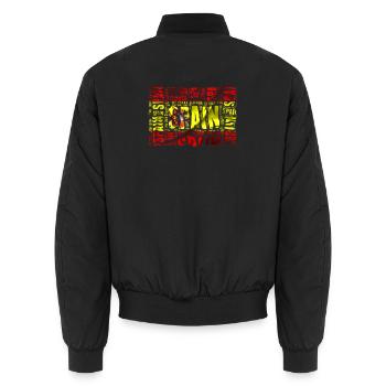 Spanien - Unisex Bomberjacke - Schwarz - Hinten - AI Model Male 185 light (185cm)