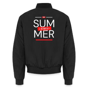 Summer Vibes Modern Motivation - Unisex Bomberjacke - Schwarz - Hinten - AI Model Male 185 light (185cm)