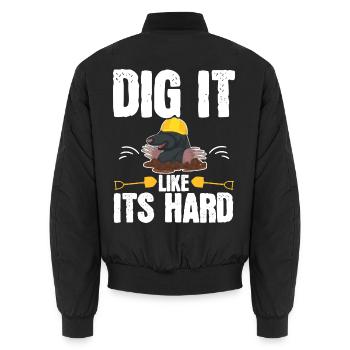 Dig It Like It's Hard Maulwurfsliebhaber Maulwurfs - Unisex Bomberjacke - Schwarz - Hinten - AI Model Male 185 light (185cm)