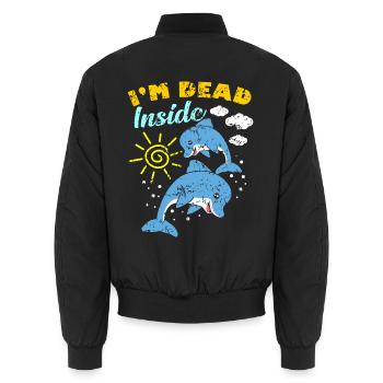 Dead Inside - Unisex Bomberjacke - Schwarz - Hinten - AI Model Male 185 light (185cm)