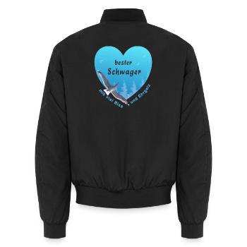 bester Schwager - Unisex Bomberjacke - Schwarz - Hinten - AI Model Male 185 light (185cm)