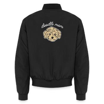 doodle mom - Unisex Bomberjacke - Schwarz - Hinten - AI Model Male 185 light (185cm)