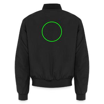 Kreis Ring Form Symbol grün - Unisex Bomberjacke - Schwarz - Hinten - AI Model Male 185 light (185cm)