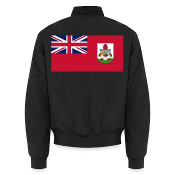 Bermuda - Unisex Bomberjacke - Schwarz - Hinten - AI Model Male 185 light (185cm)