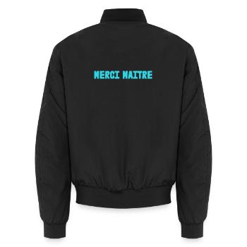 MEISTER. VIELEN DANK. DANKE, MEISTER. MEISTER. MEISTER-GESCHENK - Unisex Bomberjacke - Schwarz - Hinten - AI Model Male 185 light (185cm)