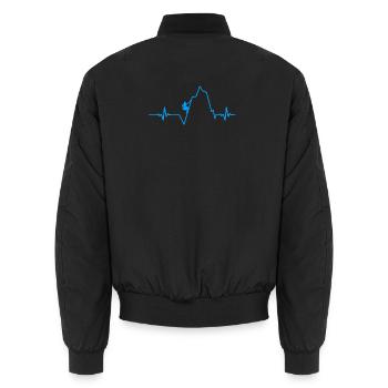 klettern berge - Unisex Bomberjacke - Schwarz - Hinten - AI Model Male 185 light (185cm)