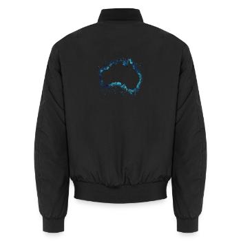 australien - Unisex Bomberjacke - Schwarz - Hinten - AI Model Male 185 light (185cm)