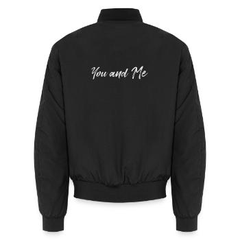 Du und ich Liebe - Unisex Bomberjacke - Schwarz - Hinten - AI Model Male 185 light (185cm)