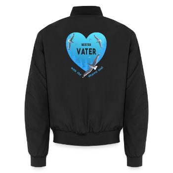 bester Vater - Unisex Bomberjacke - Schwarz - Hinten - AI Model Male 185 light (185cm)