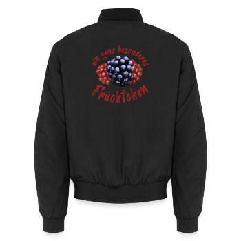 Früchtchen Brombeeren Beeren - Unisex Bomberjacke - Schwarz - Hinten - AI Model Male 185 light (185cm)