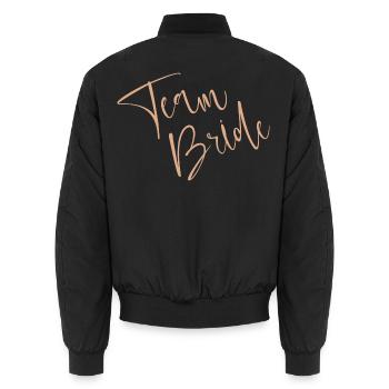 Team Bride - Unisex Bomberjacke - Schwarz - Hinten - AI Model Male 185 light (185cm)