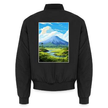 Tenorio Vulkan Nationalpark Costa Rica Souvenir - Unisex Bomberjacke - Schwarz - Hinten - AI Model Male 185 light (185cm)