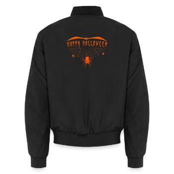 Halloween Happy Halloween - Unisex Bomberjacke - Schwarz - Hinten - AI Model Male 185 light (185cm)