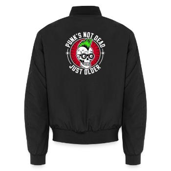 Punk's not dead just older - Unisex Bomberjacke - Schwarz - Hinten - AI Model Male 185 light (185cm)