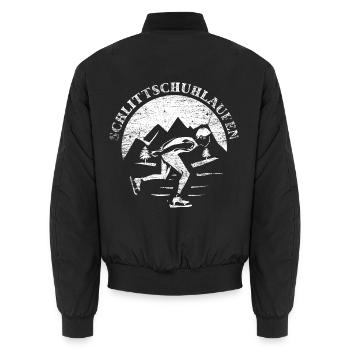 Graziöse Eiskunstlauf Pirouette - Unisex Bomberjacke - Schwarz - Hinten - AI Model Male 185 light (185cm)