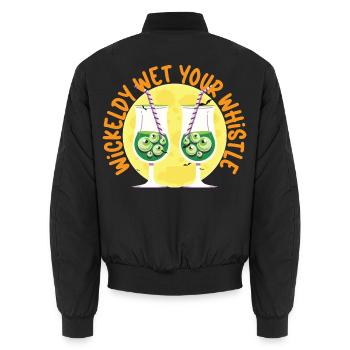 Feuchte deine Pfeife an - Unisex Bomberjacke - Schwarz - Hinten - AI Model Male 185 light (185cm)