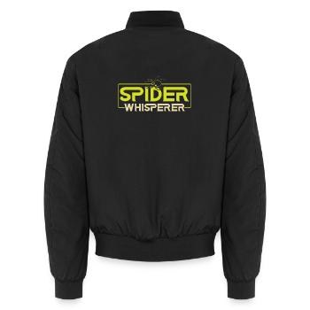 Spinnenflüsterer Spinnenliebhaber Arachnid Tarantu - Unisex Bomberjacke - Schwarz - Hinten - AI Model Male 185 light (185cm)