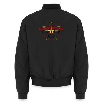 A400 Fire Waterbomb Löschflugzeug - Unisex Bomberjacke - Schwarz - Hinten - AI Model Male 185 light (185cm)