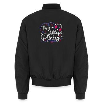 Schlager Prinzessin Schlagermusik Schlagerparty - Unisex Bomberjacke - Schwarz - Hinten - AI Model Male 185 light (185cm)