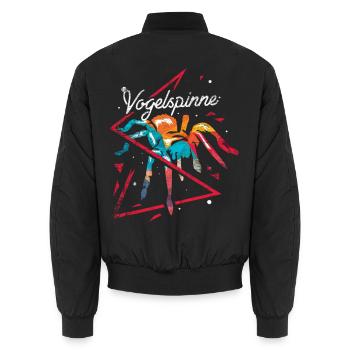 Flauschige Vogelspinne Waldboden - Unisex Bomberjacke - Schwarz - Hinten - AI Model Male 185 light (185cm)