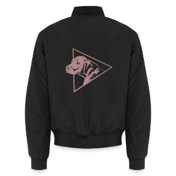 Flinker Deutsch Kurzhaar Jagdhund - Unisex Bomberjacke - Schwarz - Hinten - AI Model Male 185 light (185cm)
