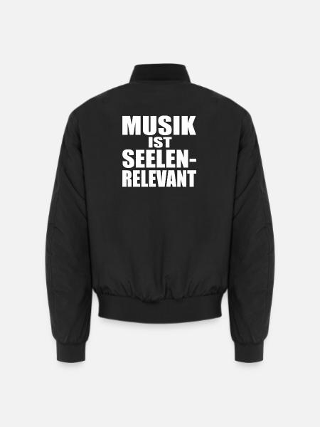 Musik Ist Seelenrelevant Musiker & Fan Geschenk - Unisex Bomberjacke - Schwarz
