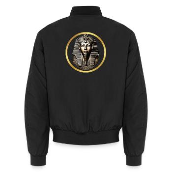 Pharaonisches Design 8 - Unisex Bomberjacke - Schwarz - Hinten - AI Model Male 185 light (185cm)