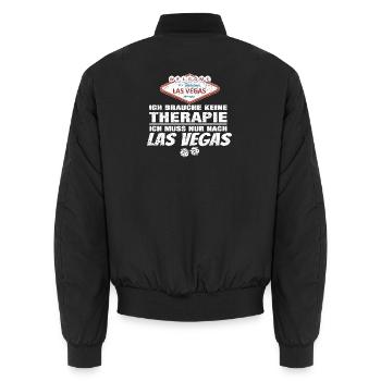 Keine Therapie ich muss nach Las Vegas Casino  - Unisex Bomberjacke - Schwarz - Hinten - AI Model Male 185 light (185cm)