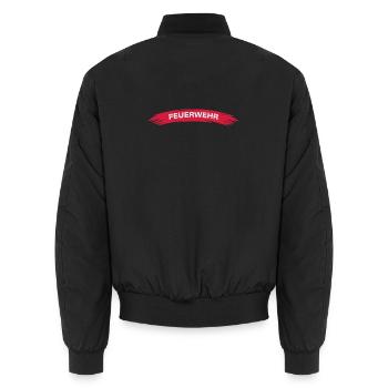 FEUERWEHR - Unisex Bomberjacke - Schwarz - Hinten - AI Model Male 185 light (185cm)
