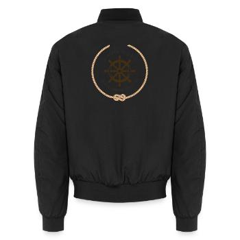 Ein Käpt'n muss tun - Unisex Bomberjacke - Schwarz - Hinten - AI Model Male 185 light (185cm)