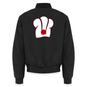 Japanisch Kochmütze - Unisex Bomberjacke - Schwarz - Hinten - AI Model Male 185 light (185cm)