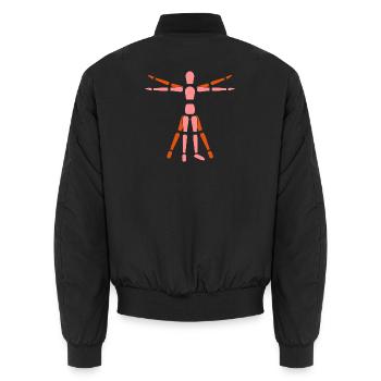 Dummys Gliederpuppen 2 - Unisex Bomberjacke - Schwarz - Hinten - AI Model Male 185 light (185cm)