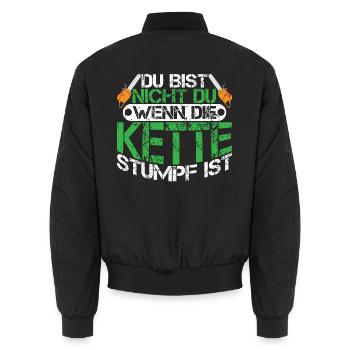 Holzfäller Geschenk - Unisex Bomberjacke - Schwarz - Hinten - AI Model Male 185 light (185cm)