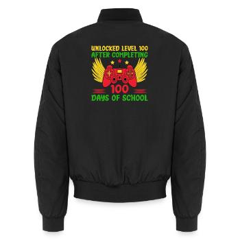 My Hobby is Gaming Videospiel Videogame Motiv - Unisex Bomberjacke - Schwarz - Hinten - AI Model Male 185 light (185cm)
