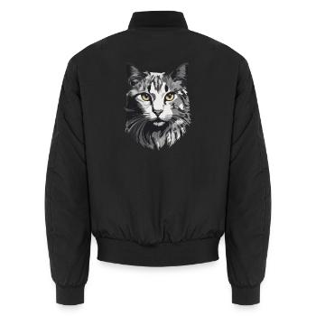 Gatito. - Unisex Bomberjacke - Schwarz - Hinten - AI Model Male 185 light (185cm)