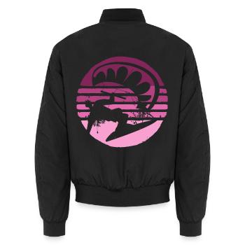 Ich kann nicht ich habe Kite Geschenk Humor - Unisex Bomberjacke - Schwarz - Hinten - AI Model Male 185 light (185cm)