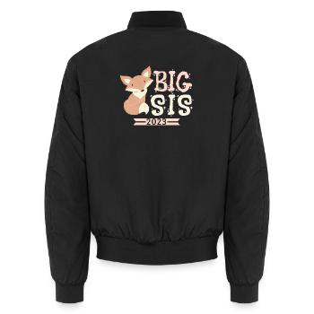 Große Schwester 2023 Große Schwester 23 - Unisex Bomberjacke - Schwarz - Hinten - AI Model Male 185 light (185cm)