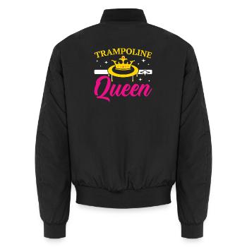 Trampolinkönigin Springendes Trampolin Trampolin T - Unisex Bomberjacke - Schwarz - Hinten - AI Model Male 185 light (185cm)