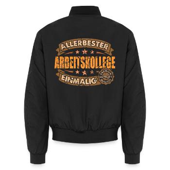 Bester Arbeitskollege Kollege Mitarbeiter Abschied - Unisex Bomberjacke - Schwarz - Hinten - AI Model Male 185 light (185cm)