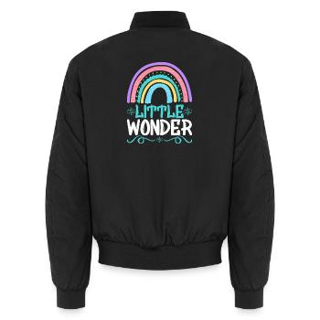 Baby Geschenk - Unisex Bomberjacke - Schwarz - Hinten - AI Model Male 185 light (185cm)