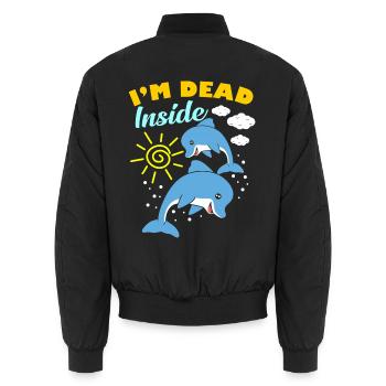 I'm Dead Inside - Unisex Bomberjacke - Schwarz - Hinten - AI Model Male 185 light (185cm)