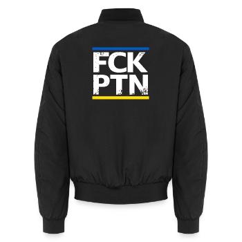 FCK PTN - Unisex Bomberjacke - Schwarz - Hinten - AI Model Male 185 light (185cm)