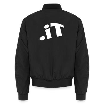 Italien Internet-Code des Landes - Unisex Bomberjacke - Schwarz - Hinten - AI Model Male 185 light (185cm)
