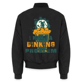 Ich habe ein Dinking-Problem - Unisex Bomberjacke - Schwarz - Hinten - AI Model Male 185 light (185cm)