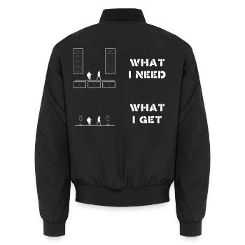 So viele Lautsprecher braucht man für den Gig - Unisex Bomberjacke - Schwarz - Hinten - AI Model Male 185 light (185cm)